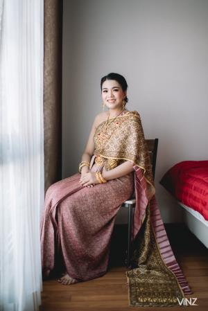 ชุดไทยเจ้าสาว ชุดไทยจักรพรรดิ์ เช่าที่แบมบี้ เวดดิ้ง ห้วยขวาง